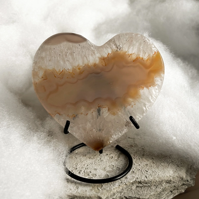 cuore in Quarzo con Agata